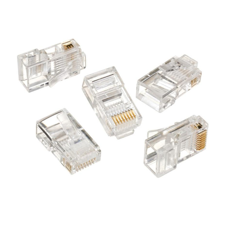 Đầu mạng Hosiwell RJ45 8P8C, 24-26AWG Cat.5e sợi cứng 50 cái hàng nhập khẩu chính hãng