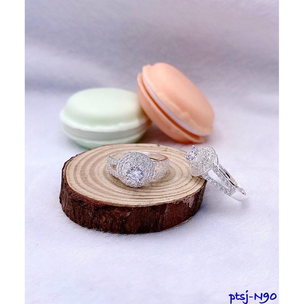 NHẪN HOA ĐÍNH ĐÁ_N90