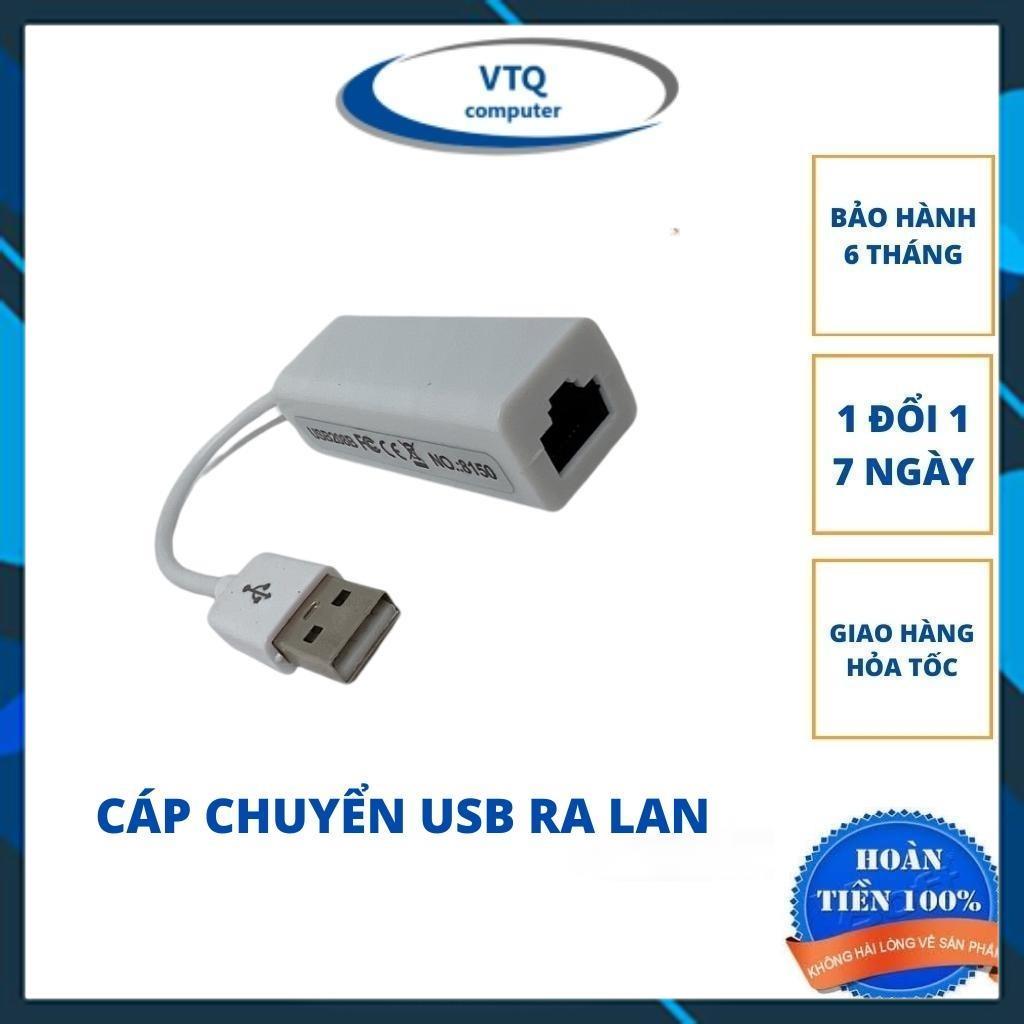 Cáp chuyển usb ra lan, usb to lan rj45 chuẩn 2.0.vtq.computer