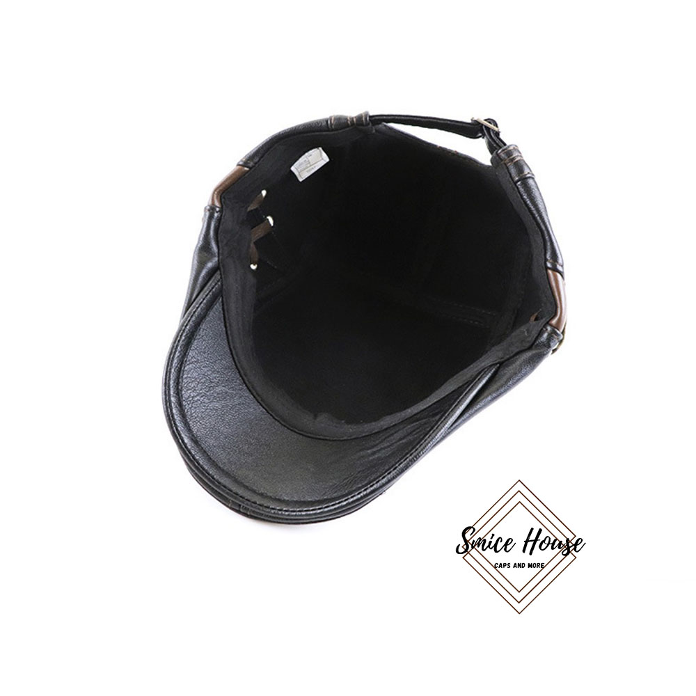 Nón beret da Jamont nam cao cấp thoáng khí mũ nồi nam cao tuổi thu đông cho ông và bố hàng nhập khẩu có thể điều chỉnh size- Smice House