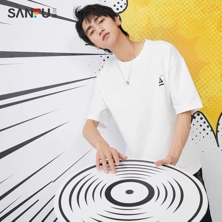Áo thun tay lỡ.Logo Tam Giác. CoolZ phông Unisex nam nữ Cotton oversize form rộng CZ067