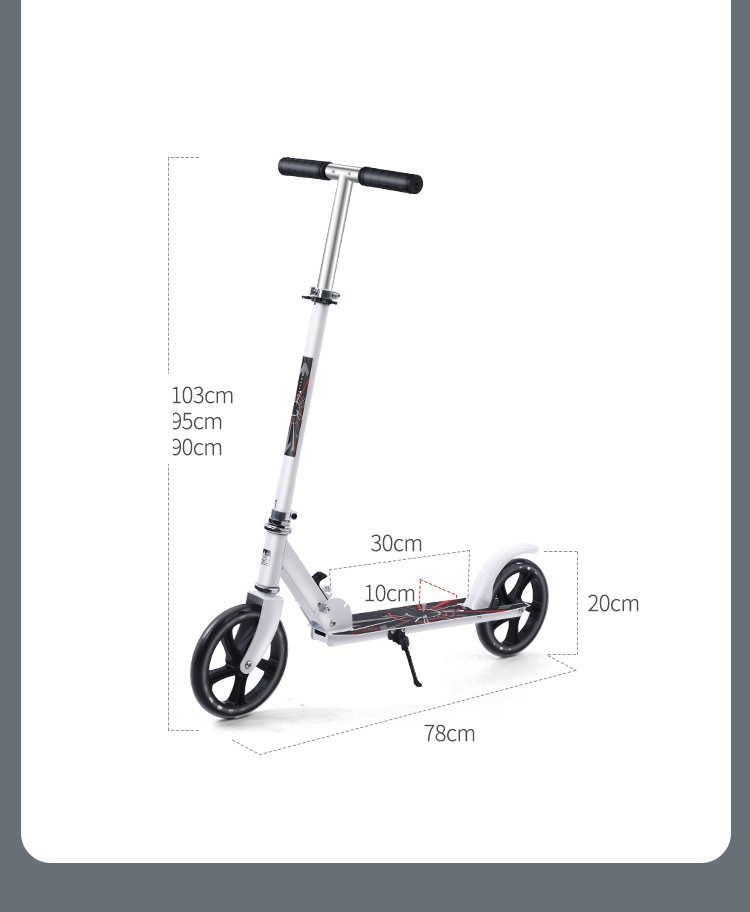 Xe Trượt Scooter cỡ lớn, có chân chống chịu tải đến 150kg cho thiếu niên và người lớn - Chính hãng EUREKA