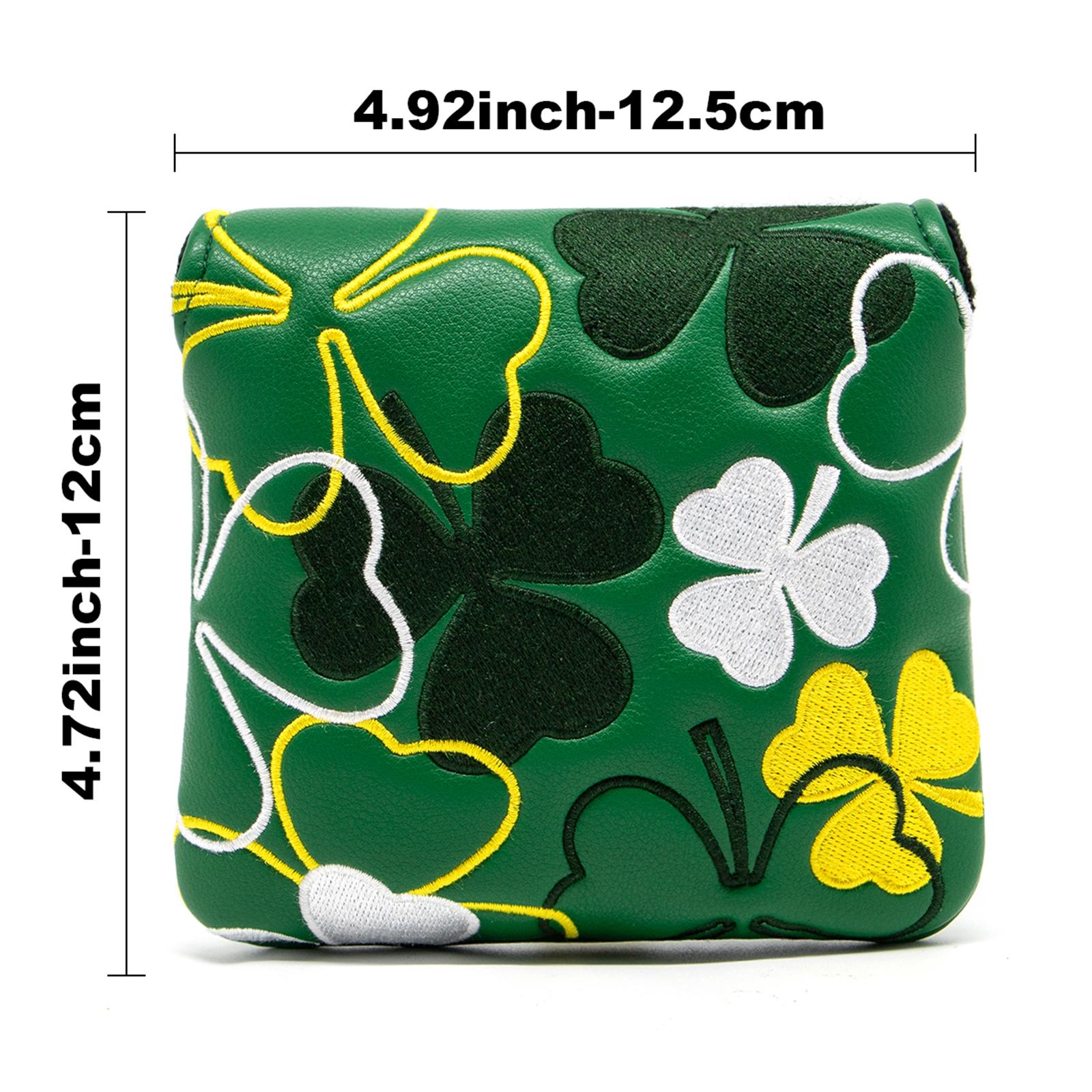Golf Putter Cover, Square Mallet Putter Covers PU Leather Putter Headcovers Putter Head Cover with Tape Fit for All Brands