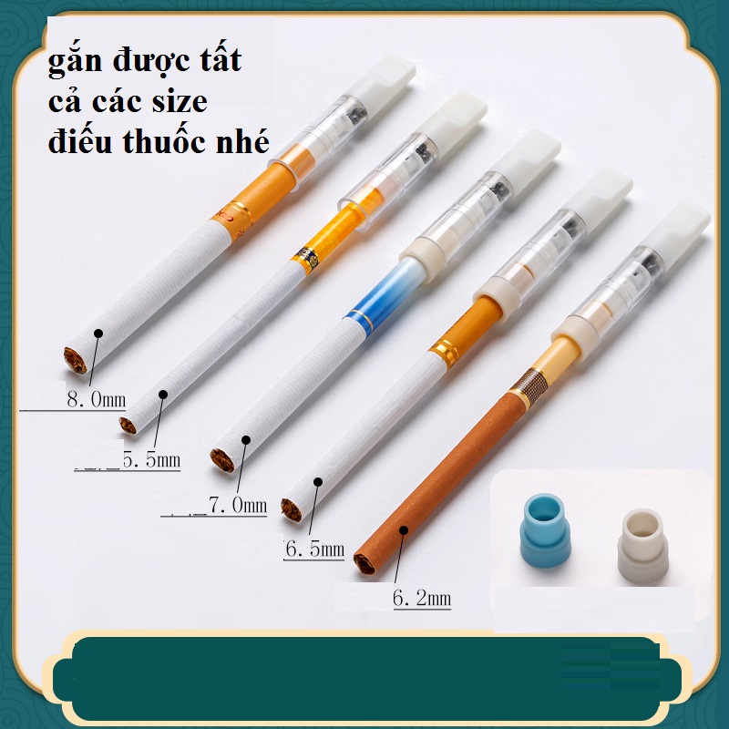 Hộp 100 đầu tẩu thuốc, lọc khói thuốc tinh thể nano bảo vệ sức khỏe