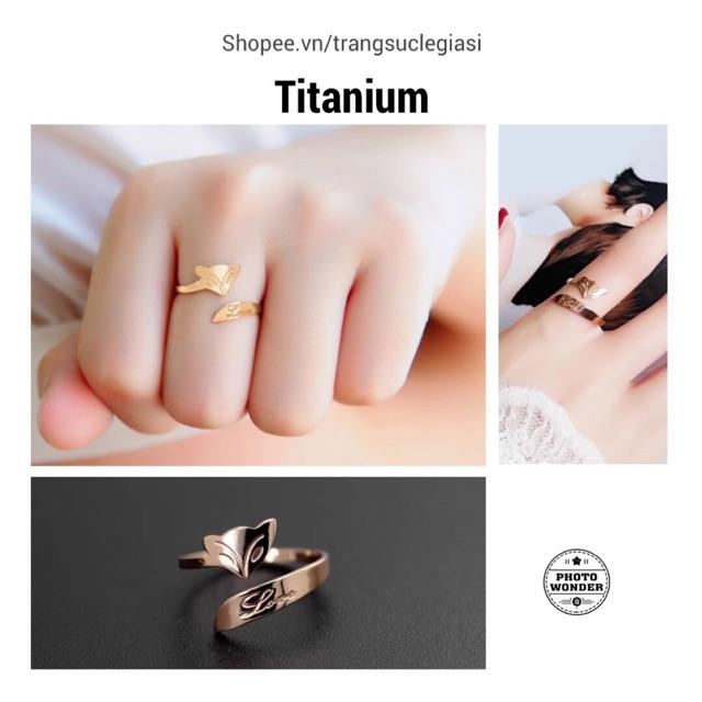 Nhẫn titan con cáo không đen