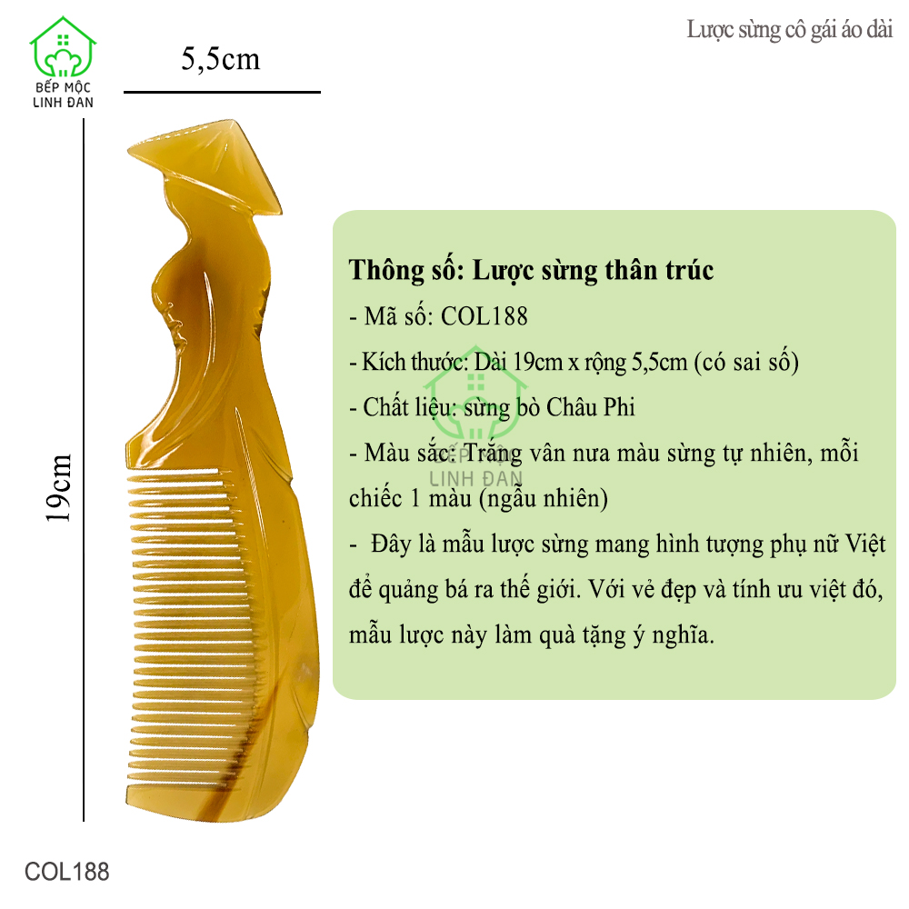 Lược Sừng Cô Gái Áo Dài Quà Tặng Đầy Ý Nghĩa