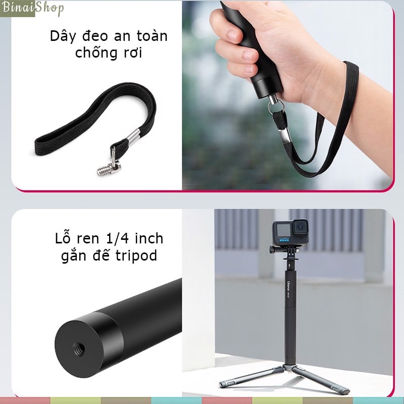 Ulanzi MT-57 / MT-58 - Gậy Chụp Hình Selfie Đa Năng Cho Máy Ảnh Nhỏ, Gopro, Camera Hành Trình, Smartphone - Hàng chính hãng