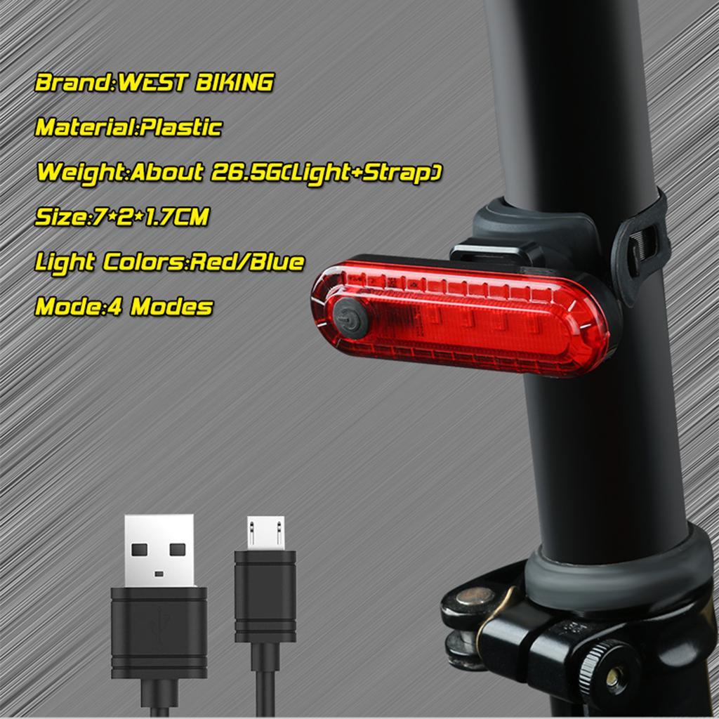 Rechargeable Bicycle Light Mountain Cycle Front Headlight Rear Light