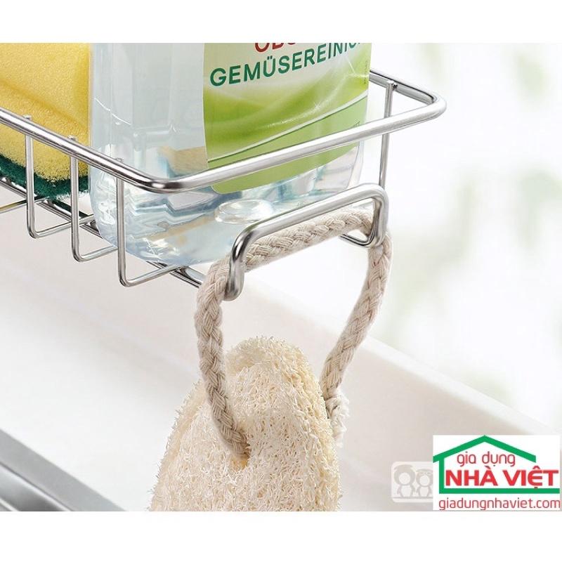 KỆ INOX ĐỰNG GIẺ RỬA BÁT KÈM KHAY HỨNG NƯỚC