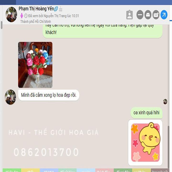 Hoa Giả - Hoa Hồng Lụa Havi cao cấp trang trí nhà cửa, nội thất,cửa tiệm,...