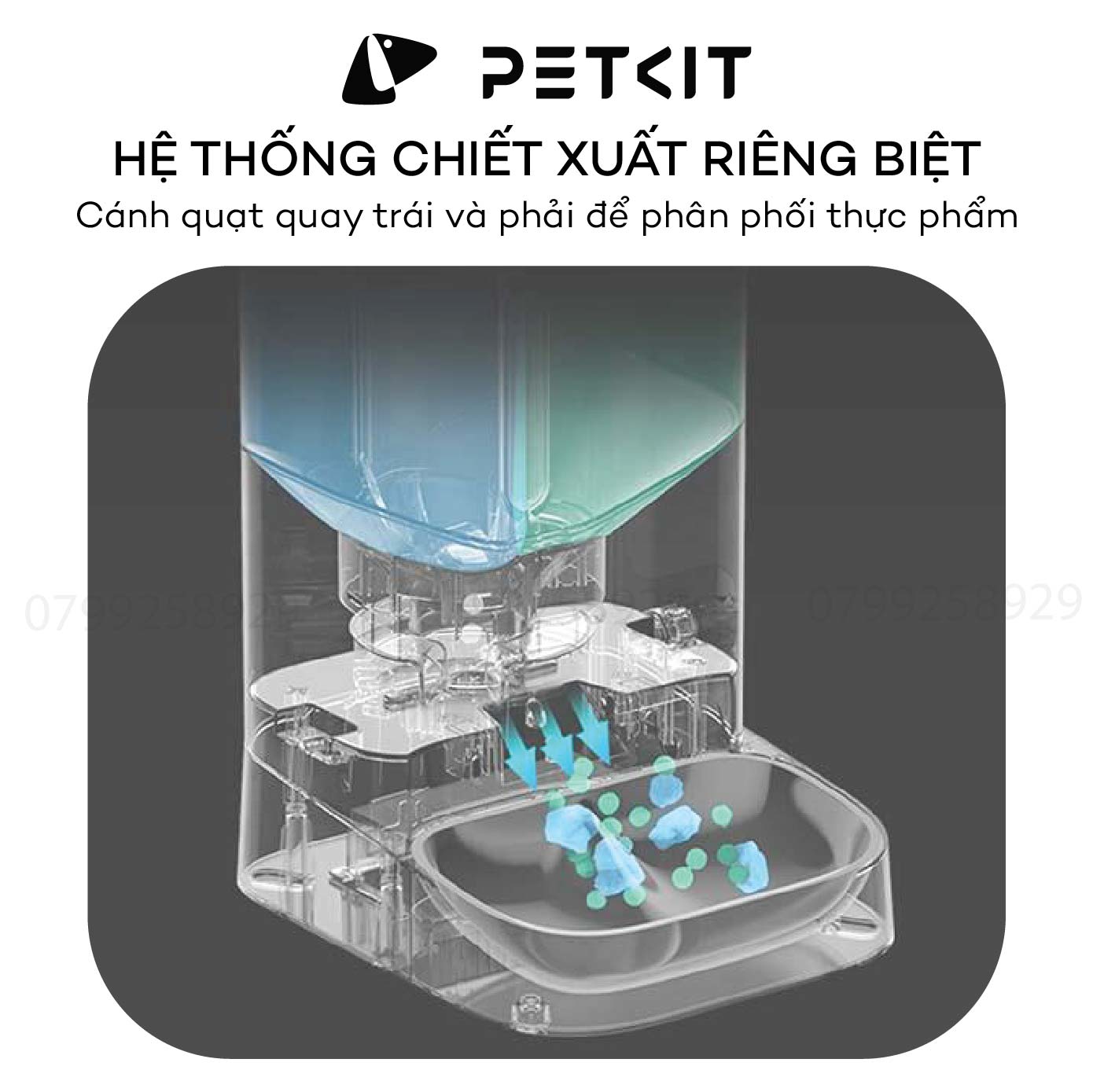 Máy Cho Chó Mèo Ăn Tự Động Petkit Gemini Kết Nối Wifi, Hai Ngăn, Dung Tích 5 Lít