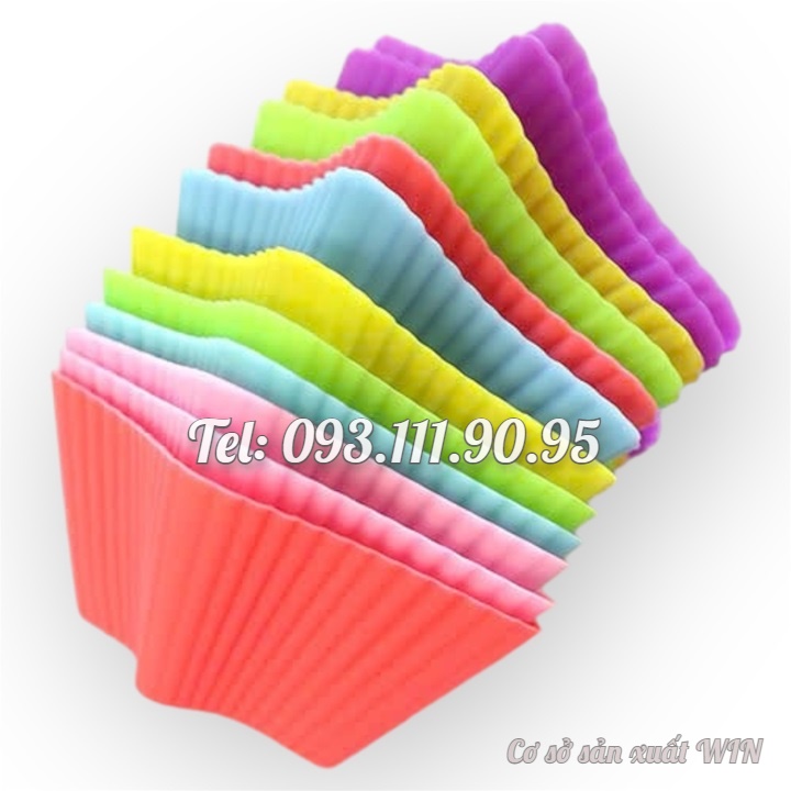 Bộ 10 khuôn silicon 3 lớp làm bánh, rau câu, bánh bông lan, bánh da lợn hình ngôi sao 5 cánh – Mã số 1155