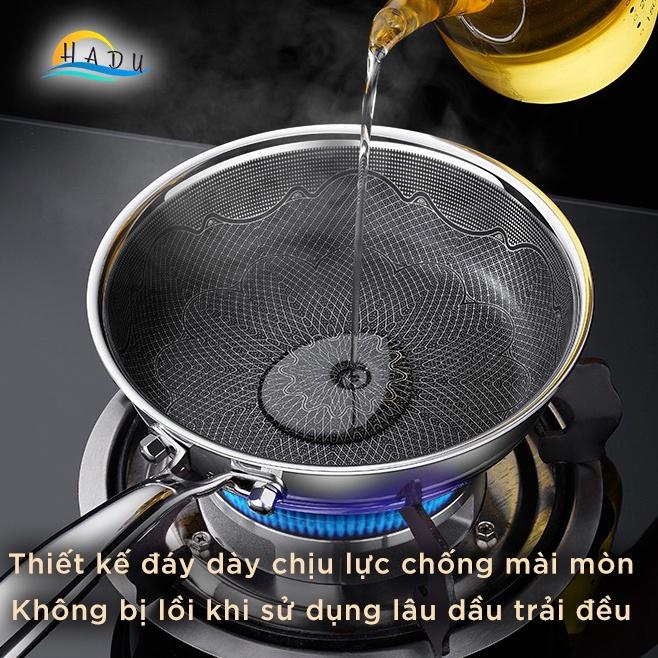 Chảo Chống Dính Bếp Từ Sâu Lòng Mini Inox 304 Cao Cấp 18cm 5 Lớp Đạt Chất Lượng Đức HADU