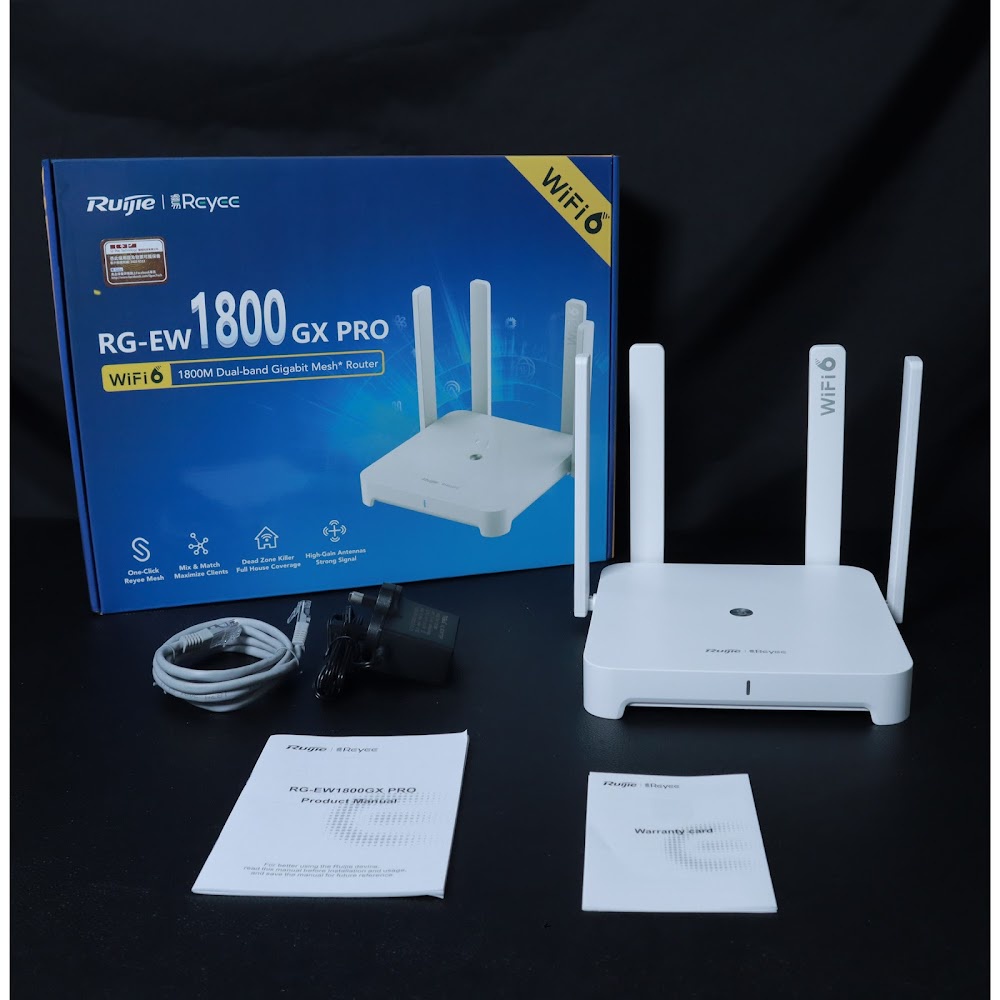 Bộ phát wifi Router Wifi 6 MESH RUIJIE RG-EW1800GX PRO - Hàng Chính Hãng