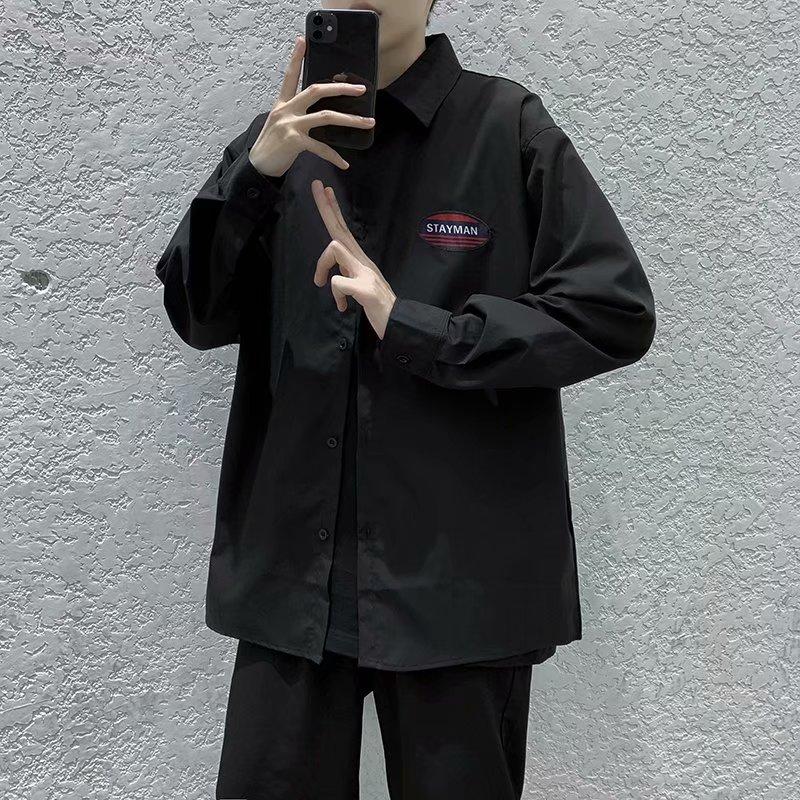 NEW Áo Sơ Mi Nữ Tay Dài Màu Trơn Phong Cách Hàn Quốc