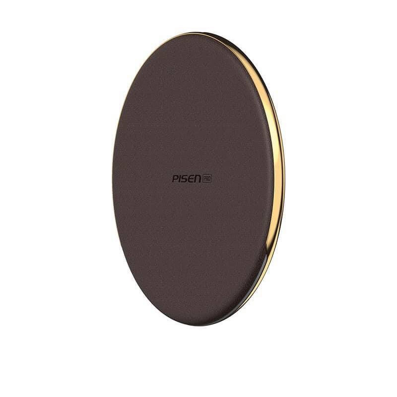 Sạc dự phòng không dây PISEN Pro Wireless Charging Base (TS-C016W ,Led , Smart chip , 10W)  Gold _ hàng chính hãng