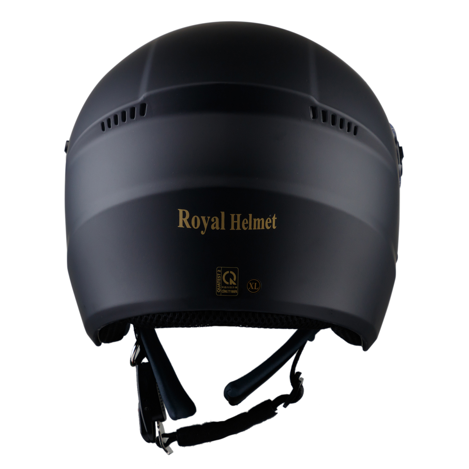Nón bảo hiểm 3/4 Royal M268 - 2 kính tiện dụng - Đen mờ - Mạnh mẽ - Thời trang - Hàng chính hãng - Bảo hành 12 tháng