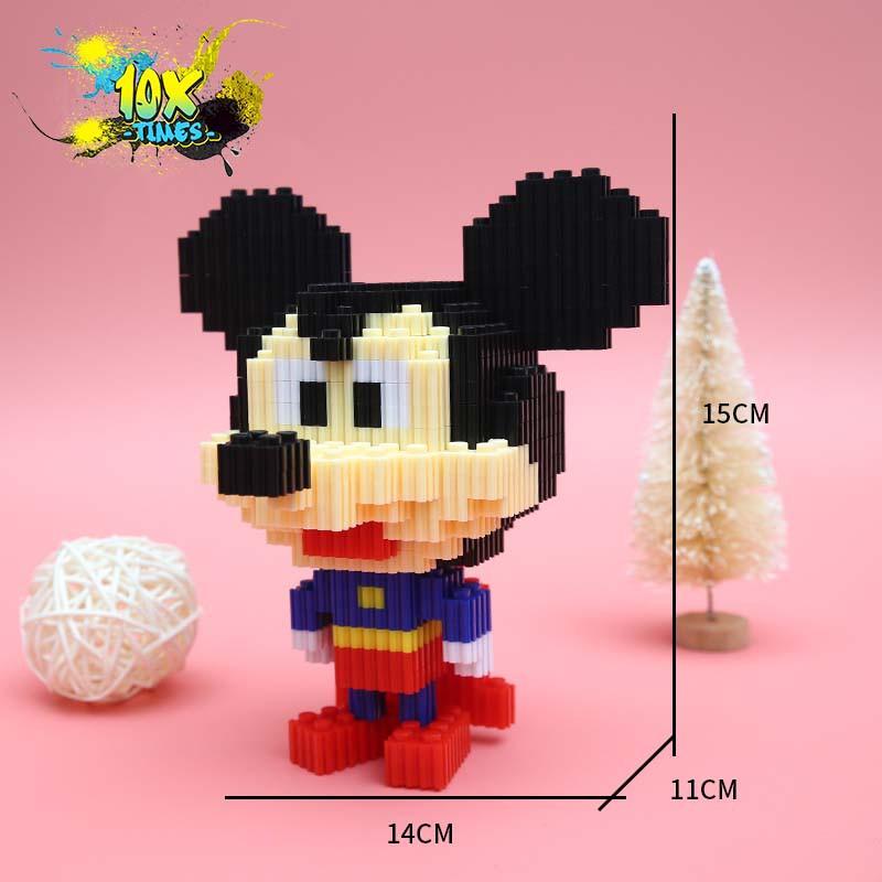 lego 3d chuột mickey, chuột minie siêu nhân disne mô hình lắp ghép quà tặng bé đồ chơi xếp hình