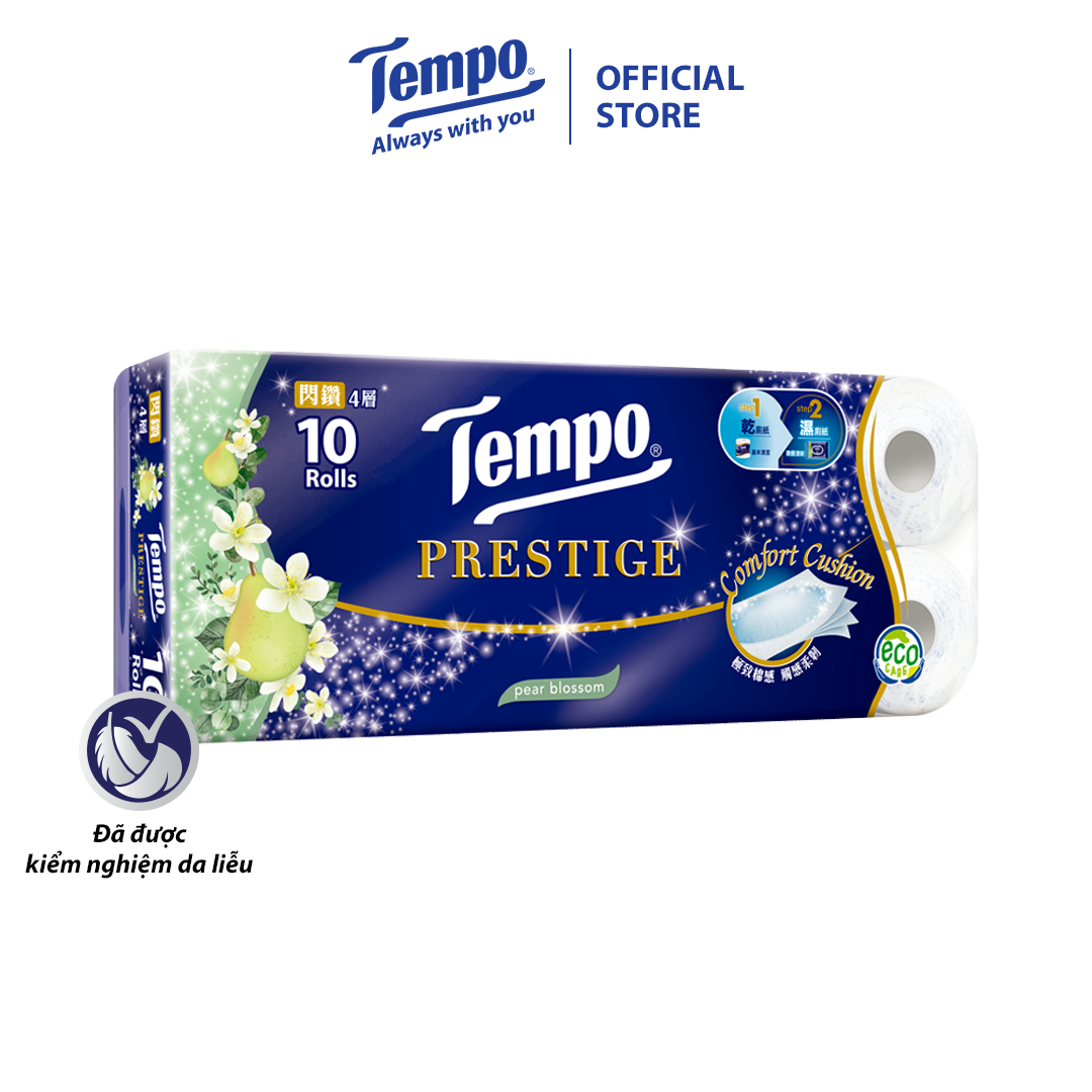 Giấy vệ sinh cao cấp Prestige Mềm Mại - 4 lớp bền dai, an toàn - Thương Hiệu Đức