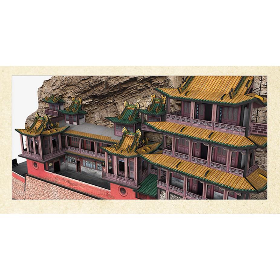 Mô Hình Xếp hình giấy 3D - Tu viện treo - The Hanging Temple - MC204h