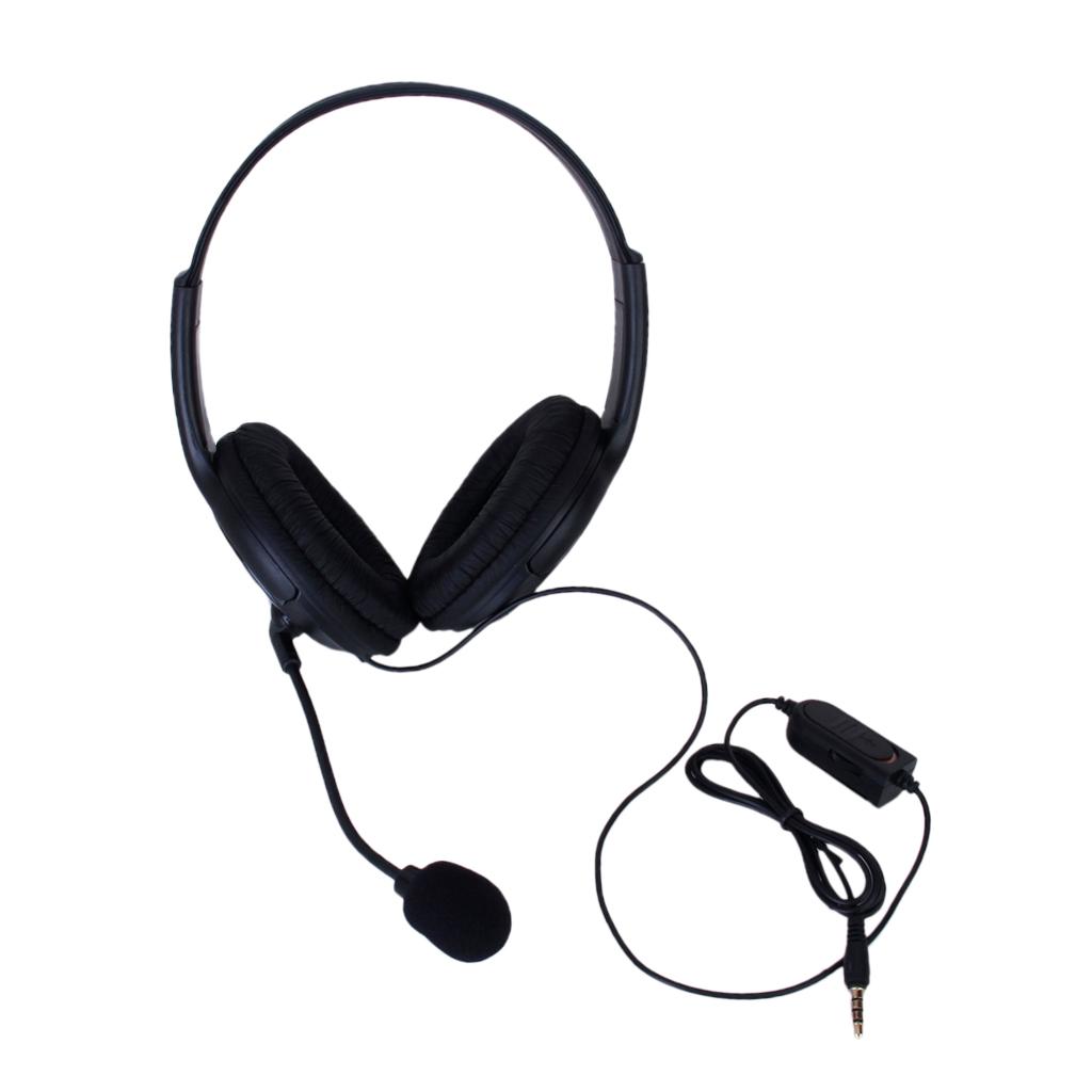 3.5mm Earpiece Stereo Headphone Headset Earphone Mic For  PS4