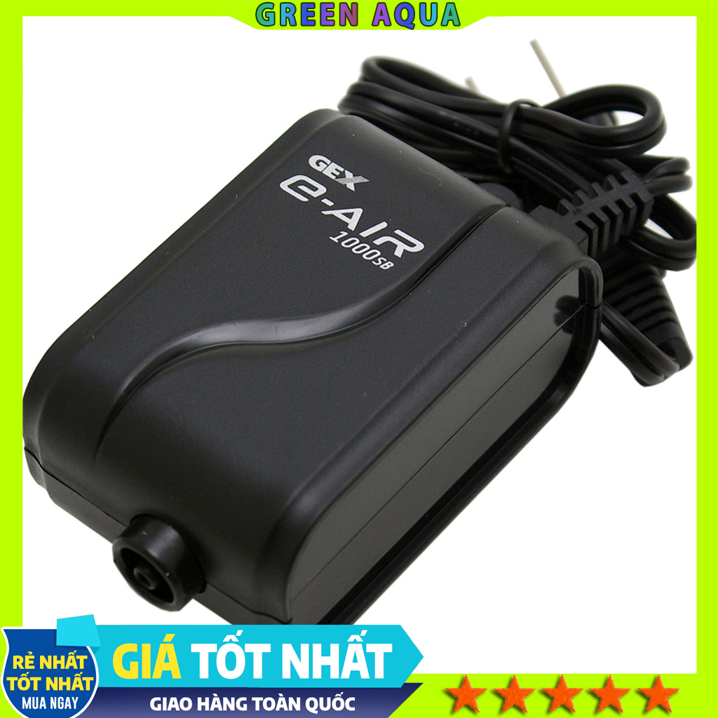 [BH 06 tháng] GEX - E-Air Pump 1000SB | Máy bơm sủi Oxy siêu êm cho hồ cá thuỷ sinh, hồ cá biển