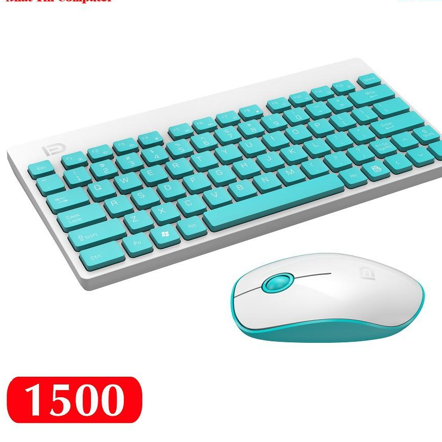 Bộ Bàn phím và chuột không dây mini 2.4G Wireless FD 1500 Fashion pin dùng 12 THÁNG (HÀNG CHÍNH HÃNG)