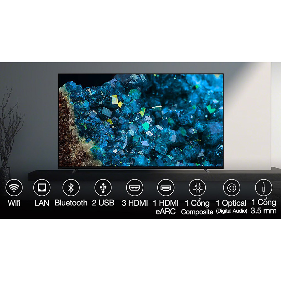 Google Tivi OLED Sony 4K 77 inch XR-77A80L - Model 2023 - Hàng chính hãng