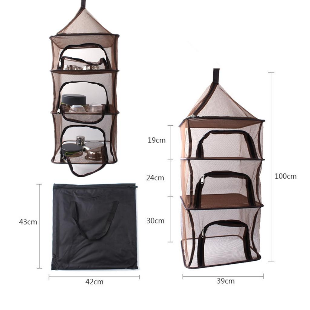 Mesh Cloth Cookware Storage Bag Camping Drawstring Hanging Pouch