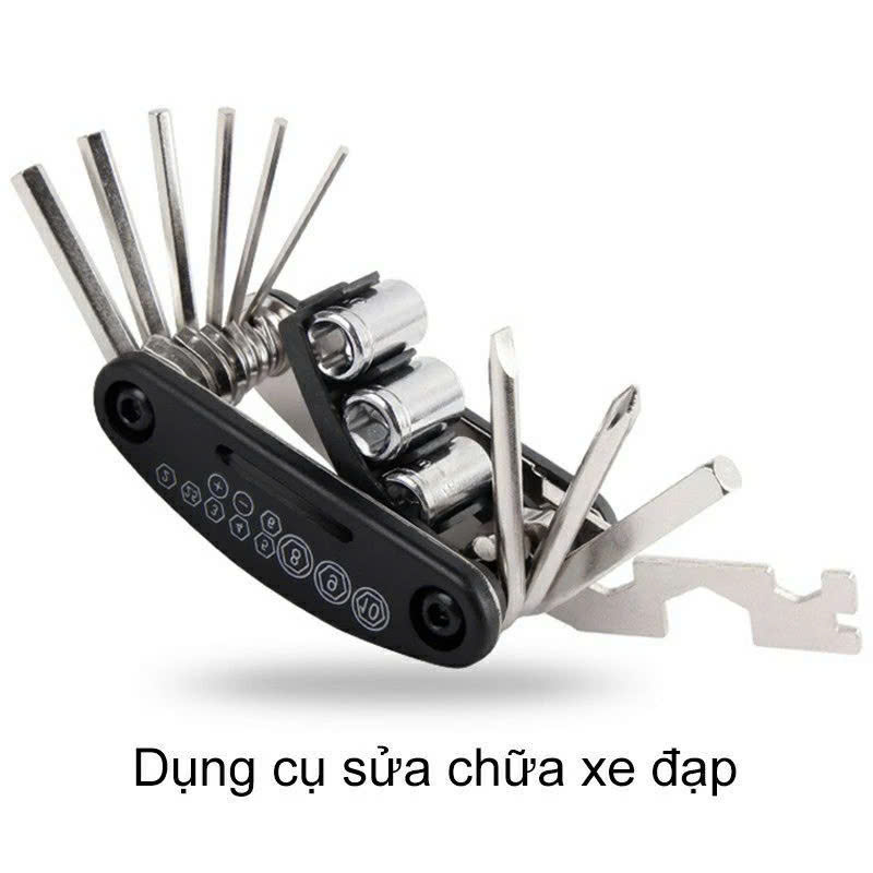 Bộ Lục Giác Cao Cấp - Kiểu Dáng Nhỏ Gọn Giúp Người Dùng Cầm Nắm, Thao Tác Dễ Dàng 16 Chi Tiết Dùng Lắp Giáp, Sửa Chữa Xe Đạp