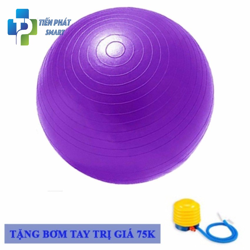 Bóng Tập Yoga, Bóng Yoga Trơn Cỡ Đại 65cm Cao Cấp - Chính Hãng(TĂNG BƠM BÓNG)