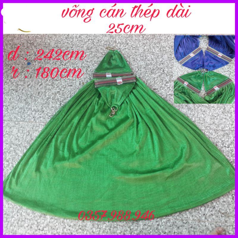 Lưới Võng Đầu Cán Thép Ngắn 22cm, Võng Lưới 2 Lớp Chất Vải Dày Phù Hợp Cho Khung Lớn