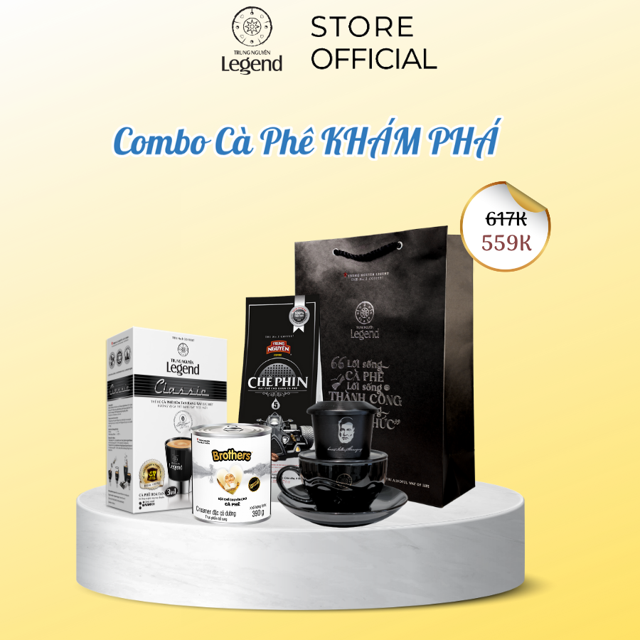 [GIẢM 58K] Combo Cà Phê Khám Phá 559K - Trung Nguyên E-Coffee