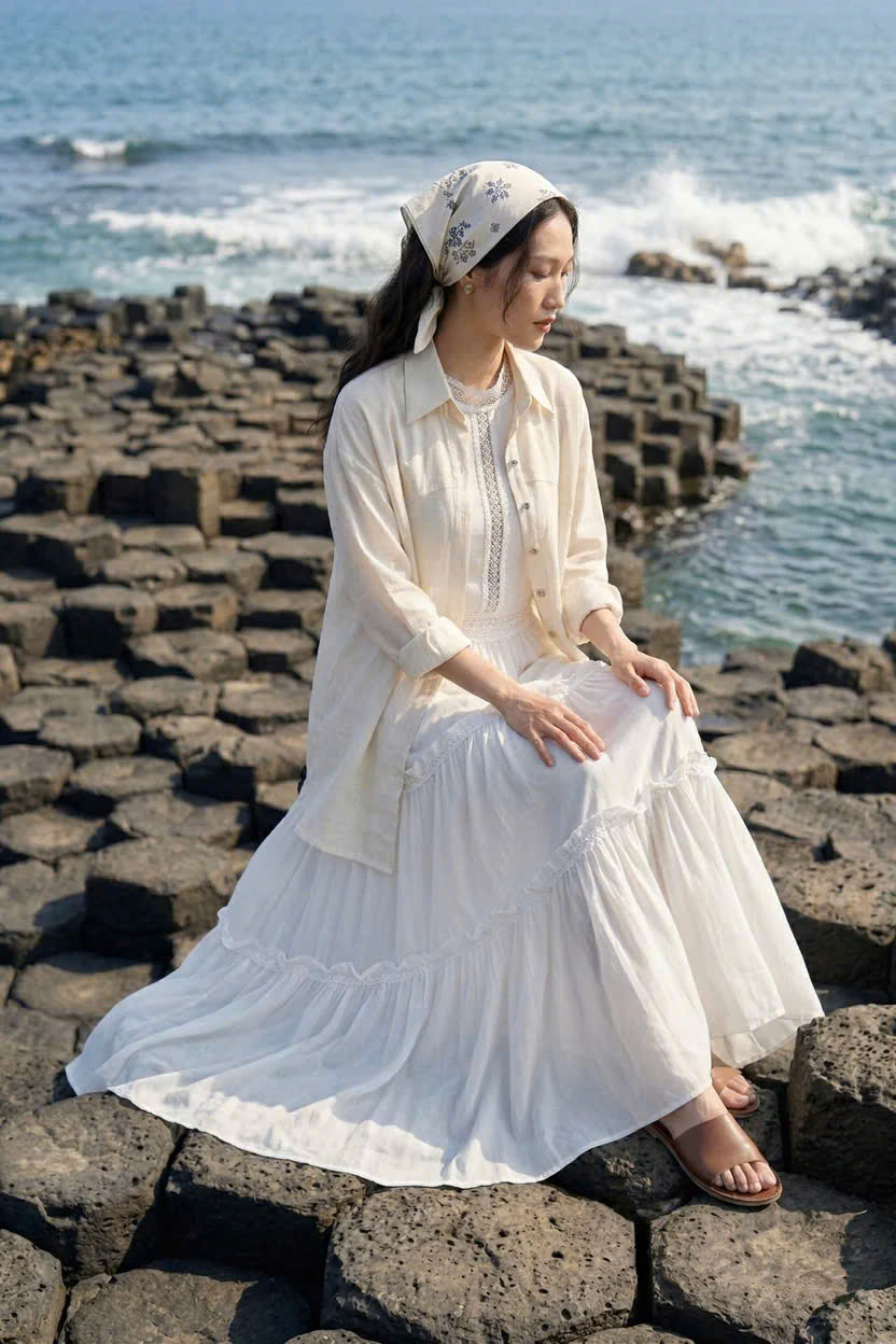 Áo Sơ Mi Oversize Linen Nhu Phong TOP175BEIGE Thời trang Hity
