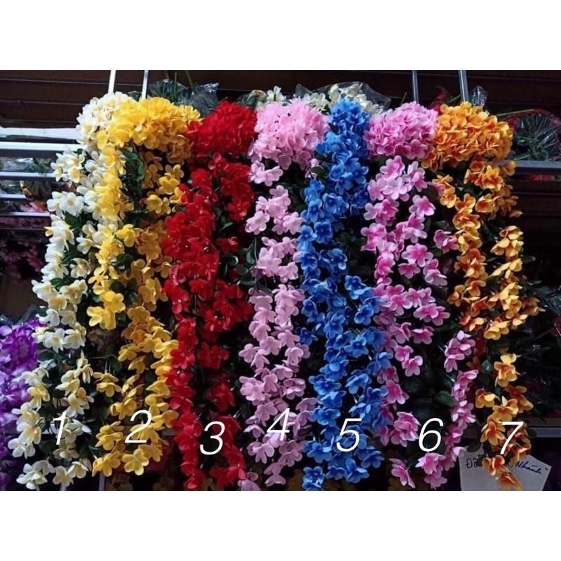 Hoa giả Hoa lụa - Chùm hoa đỗ quyên treo tường