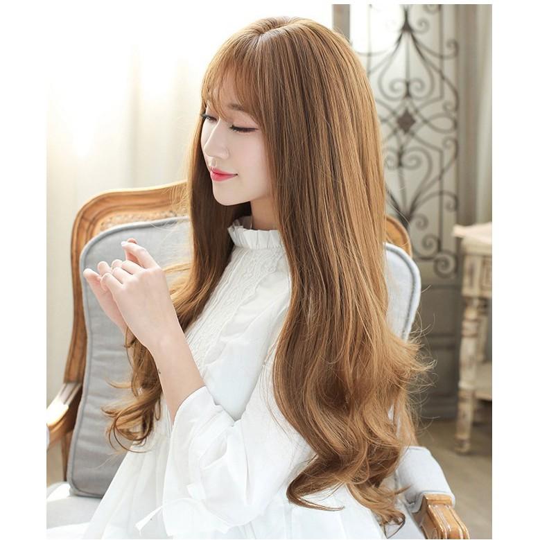 Tóc giả gợn nhẹ mái thưa Wina-9144
