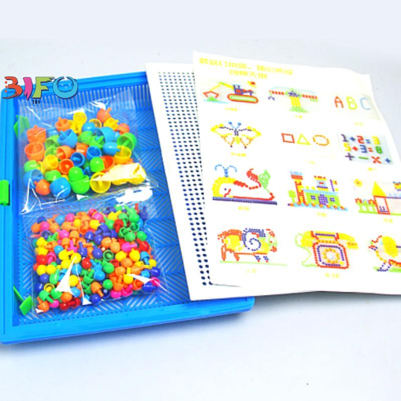 Bộ xếp hình cho bé hình nấm 296 chi tiết giúp bé phát triển trí thông minh sáng tạo