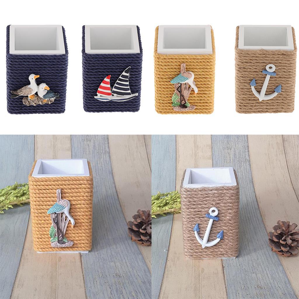 Exquisite pencil holder Mediterranean style desktop organizer