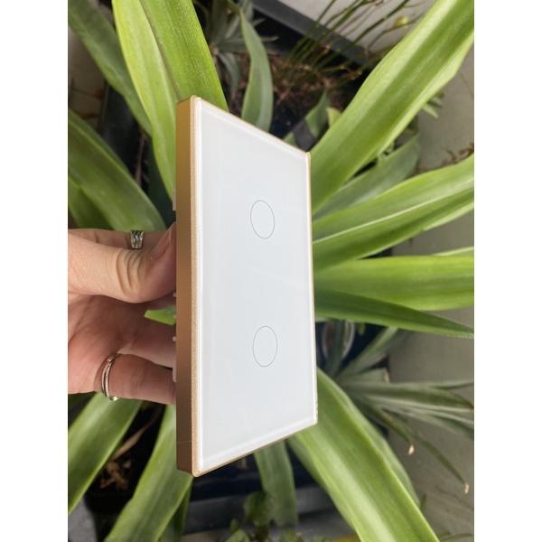 Công tắc thông minh viền nhôm mặt kính 2.5D cao cấp Tuya Smart life kết nối wifi và bluetooth mẫu mới 2022-Cần dây N