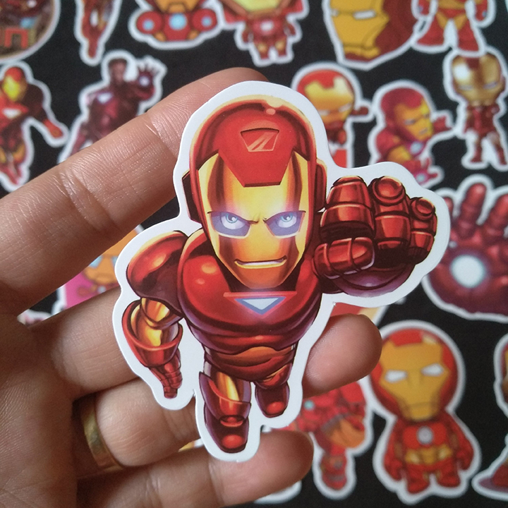 Bộ Sticker dán cao cấp chủ đề IRON MAN - NGƯỜI SẮT - Dùng dán Xe, dán mũ bảo hiểm, dán Laptop