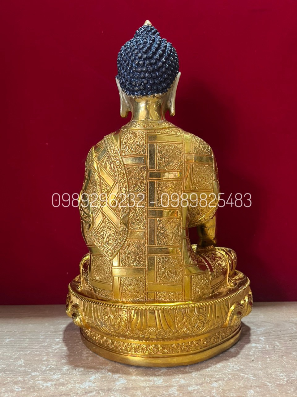 Tượng đồng Phật Thích Ca Mâu Ni đồng vàng đẹp - Tôn tượng Thích Ca cao 29cm