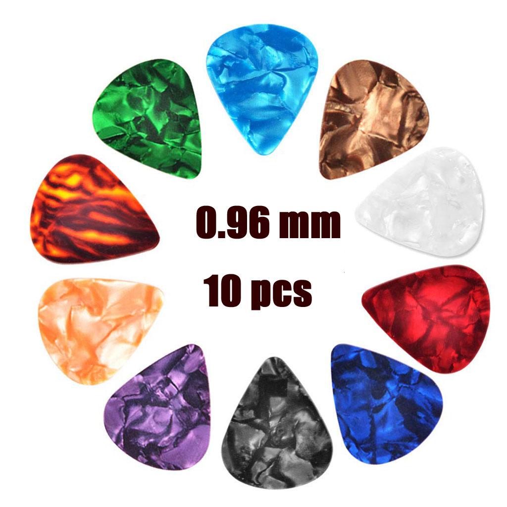 Sunnimix Đàn Guitar Phím 10 Chiếc, Đàn Guitar Plectrums Cho Điện, Acoustic Hay Bass Guitar 0.96 Mm