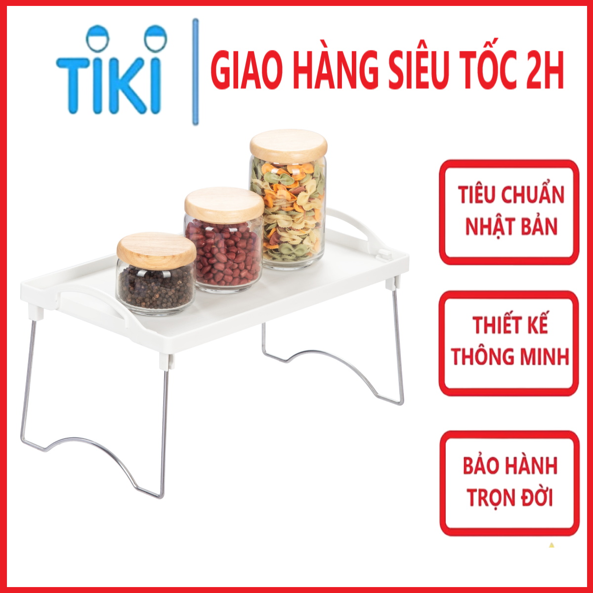 Kệ Gấp Đa Năng Bằng Nhựa Cao Cấp Tokyo Inochi Nhật Bản - Biến Đổi Công Năng Sử Dụng Theo Mọi Không Gian Sống Của Bạn (400 x 240 x 220 mm) - Giao Màu Ngẫu Nhiên