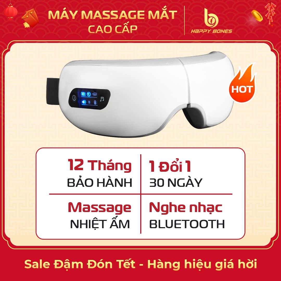 Máy massage mắt giảm đau nhức cải thiện thị lực Happy Bones FJ-S650