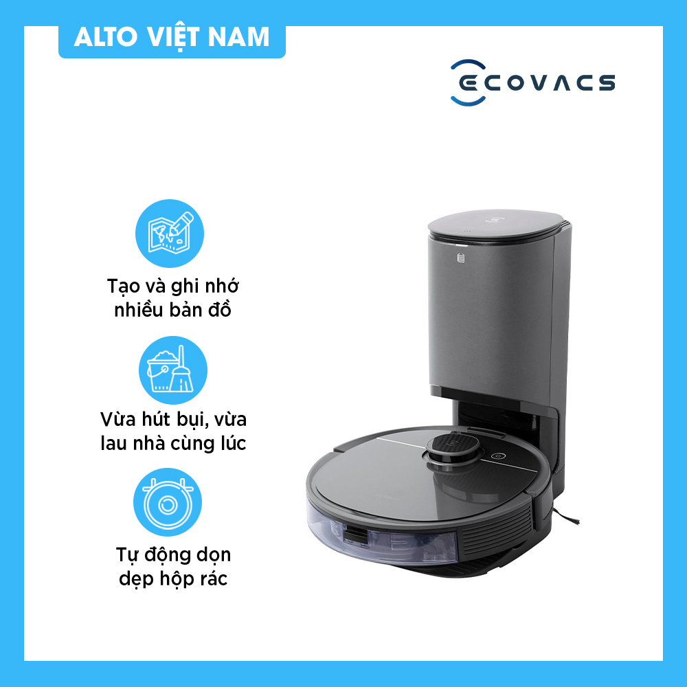 Robot Hút Bụi Lau Nhà ECOVACS DEEBOT T8 AIVI Plus - Robot tự đổ rác