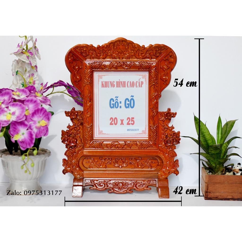 KHUNG HÌNH ẢNH THỜ GỖ GÕ 20 X 25 (01)