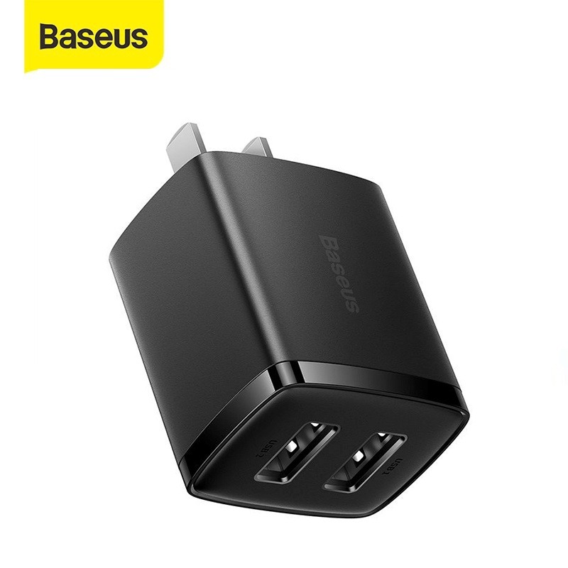 Củ Sạc Đa Năng 2 Cổng Sạc Baseus Compact Charger 10.5W- Hàng Chính Hãng