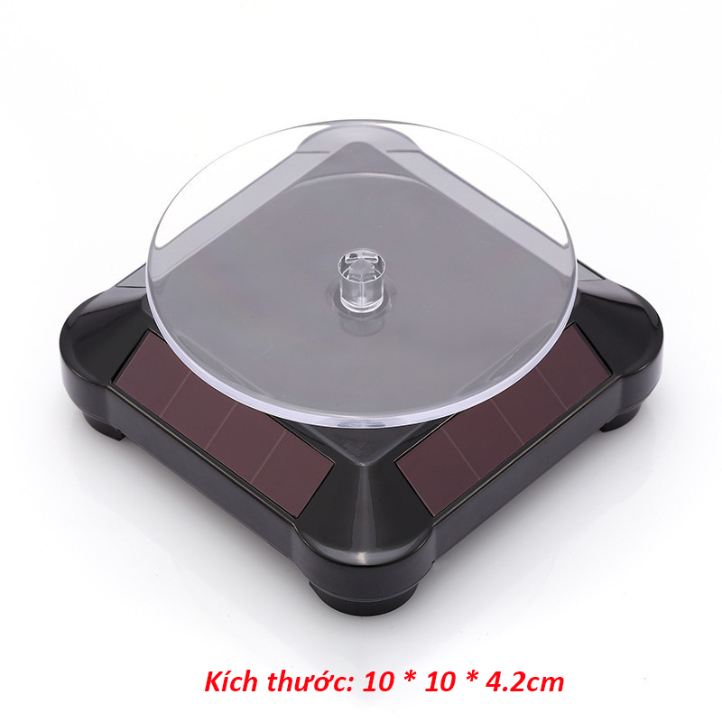Bàn Xoay Sản Phẩm Mini 360 Độ Đường Kính 9cm - Dùng Pin - Trưng Bày Trang Sức, Đồng Hồ, Đồ Phong Thủy