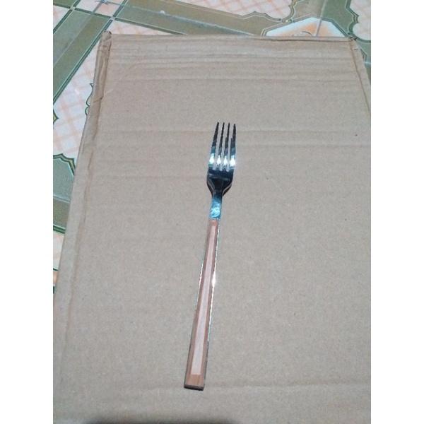 Dĩa inox cán gỗ cao cấp chống gỉ
