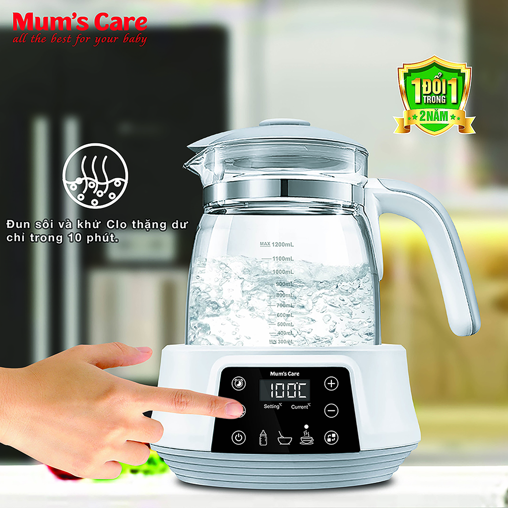 Máy Đun và Hâm Nước Đa Năng Điện Tử Mum's Care Quick Smart -Hàng Chính Hãng